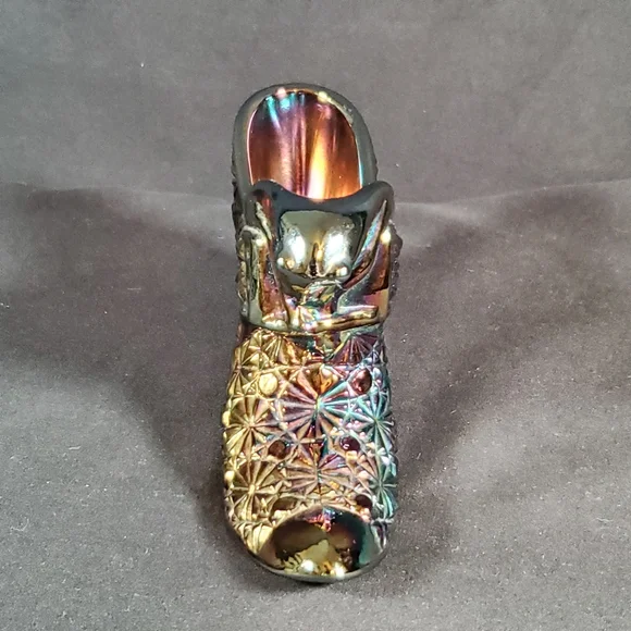 Vintage Carnival Glass Cat Head Shoe - Picture 5 of 7